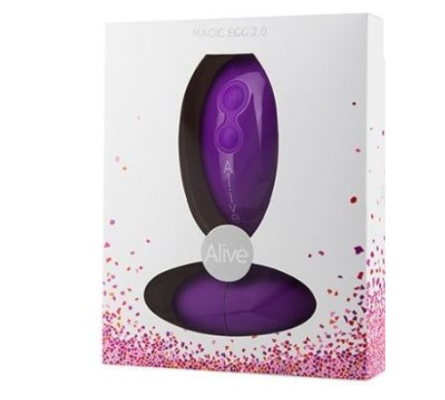 Виброяйцо Alive Magic Egg 2.0 Purple с пультом ДУ, на батарейках