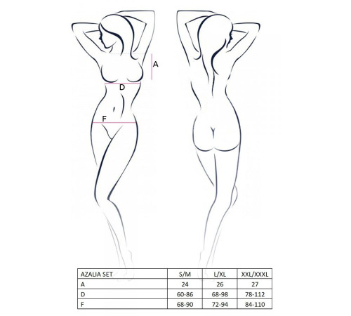 Еротичний комплект AZALIA SET black L/XL Passion