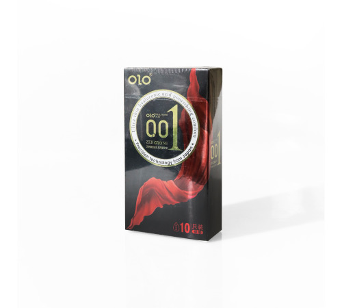 Ультратонкі презервативи OLO 001 Black, 10 шт.