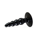 Гелевая анальная пробка на присоске Шарики, Черный