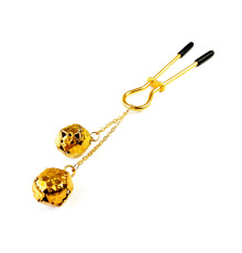 Зажим для клитора с бубенцами Art of Sex - Beverly clit clamp, Золото