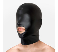 Маска БДСМ виниловая с открыты ртом