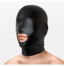 Маска БДСМ виниловая с открыты ртом