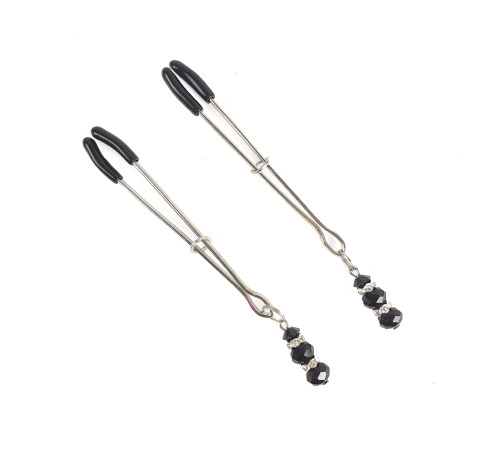 Зажимы для сосков Прямые Черный Бриллиант