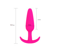 Анальна пробка Velvet Bullet М, оксамитовий силікон, рожевий колір