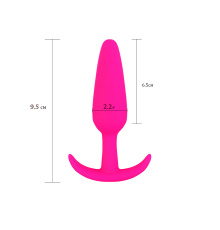 Анальная пробка Velvet Bullet М, бархатный силикон, цвет Розовый