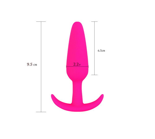 Анальна пробка Velvet Bullet М, оксамитовий силікон, рожевий колір