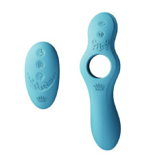 Смарт-вибратор для пар Zalo Jessica Set с управлением с телефона и пультом BLUE