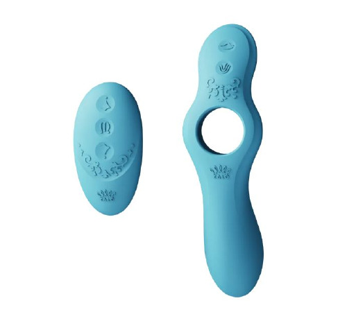 Смарт-вібратор для пар Zalo Jessica Set з керуванням з телефону та пультом BLUE