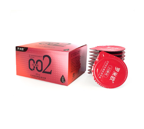 Ультратонкі латексні презервативи з пухирцями OLO 002, 10шт/пач.