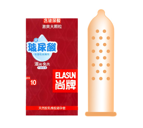 Ультратонкі презервативи Elasun (10 шт) в крапочку по довжині