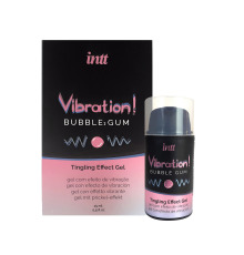 Жидкий вибратор Intt Vibration Bubble Gum (15 мл), густой гель, очень вкусный, действует до 30 минут