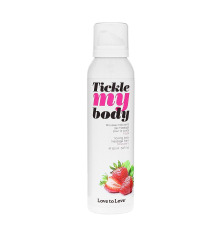 Массажная пена Love To Love TICKLE MY BODY Strawberry (150 мл) увлажняющая