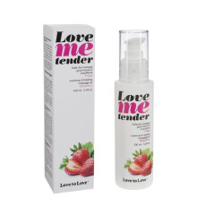 Массажное масло Love To Love - Love Me Tender, Strawberry (100 мл), аромат клубники, без парабенов