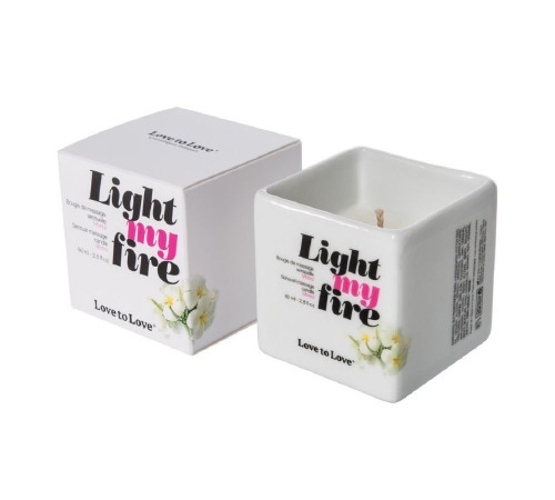Масажна свічка Love To Love LIGHT MY FIRE Monoi (80 мл) без парабенів і консервантів