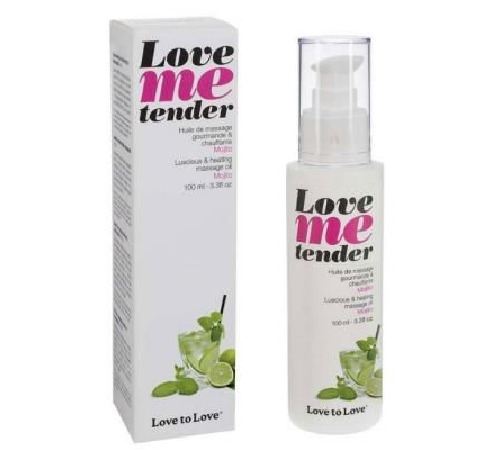 Массажное масло Love To Love - Love Me Tender, Mojito (100 мл), аромат мохито, без парабенов