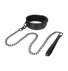 Ошейник с поводком Bedroom Fantasies: Faux Leather Collar & Chain