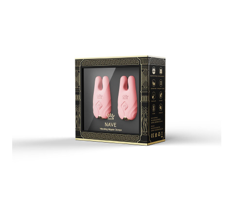 Смарт-вібратор для грудей Zalo - Nave Coral Pink, пульт ДК, робота через додаток