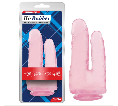 CH31256 Фалоімітатор подвійний Chisa Hi-Rubber 7.9