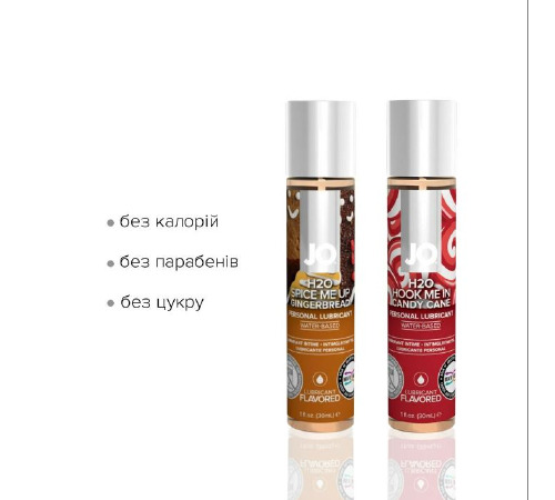 Набір лубрикантів System JO Naughty or Nice Gift Set – Candy Cane & Gingerbread (2×30 мл)