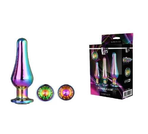 DT21873 Набір анальних пробок конічної форми Dream Toys GLEAMING LOVE PLEASURE SET MULTICOLOUR