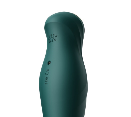 Смартвібратор-пульсатор Zalo — King Turquoise Green, кристал Swarovski
