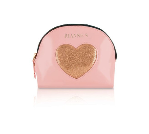 Романтический набор Rianne S: Kit d'Amour: вибропуля, перышко, маска, чехол-косметичка Pink/Gold