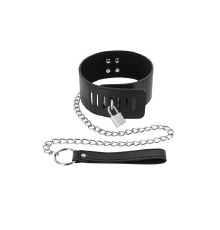 Ошейник с замком и с поводком Fetish Tentation Padlock and Leash