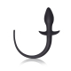 Силіконова анальна пробка з хвостиком, Чорний