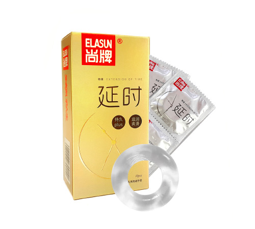 Тонкі презервативи HBM з пролонгуючим ефектом 10шт./пач, ерекційне кільце в пачці