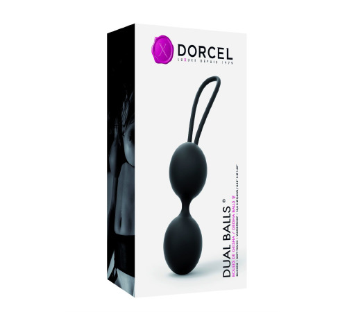 Вагінальні кульки Dorcel Dual Balls Black, діаметр 3,6 см, вага 55г