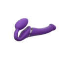 Безремінний страпон з вібрацією Strap-On-Me Vibrating Violet M, діаметр 3,3 см, пульт ДК, регульований