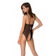 Боди Passion Ursula Body black L/XL, с ажурным декором и открытым шагом