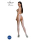 Эротические колготки-бодистокинг Passion ECO S003 white, с доступом, имитация подвязок