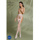Эротические колготки-бодистокинг Passion ECO S003 white, с доступом, имитация подвязок