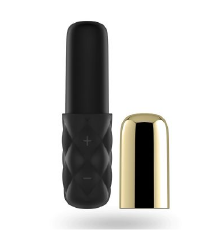 Мощный мини-вибратор Satisfyer Mini Lovely Honey Gold со съемным колпачком, 15 режимов работы