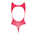 Ажурный бодистокинг с эффектом шнуровки Obsessive B120 teddy red S/M/L, красный