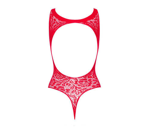 Ажурный бодистокинг с эффектом шнуровки Obsessive B120 teddy red S/M/L, красный