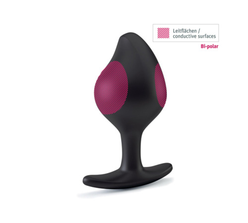 Силіконова анальна пробка Mystim Rocking Force L для електростимулятора, діаметр 4,7 см