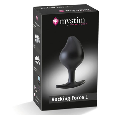 Силіконова анальна пробка Mystim Rocking Force L для електростимулятора, діаметр 4,7 см