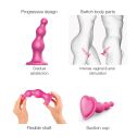 Насадка для страпона Strap-On-Me Dildo Plug Beads Framboise Metallic M