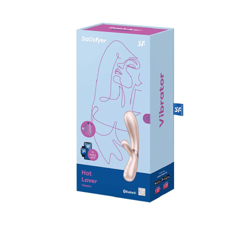 Вібратор-кролик із підігрівом Satisfyer Hot Lover Silver