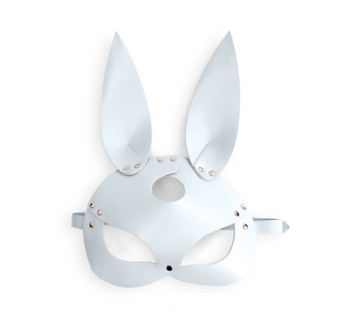 Шкіряна маска Зайчика Art of Sex - Bunny mask, колір Білий
