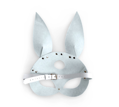 Шкіряна маска Зайчика Art of Sex - Bunny mask, колір Білий
