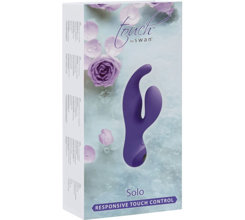Вібратор-кролик з сенсорним управлінням Touch by SWAN - Solo Purple, глибока вібрація, для точки G