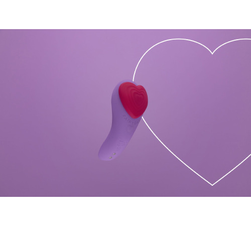 Вібратор у трусики FairyGasm HeartGem violet, на магніті, пульт ДК