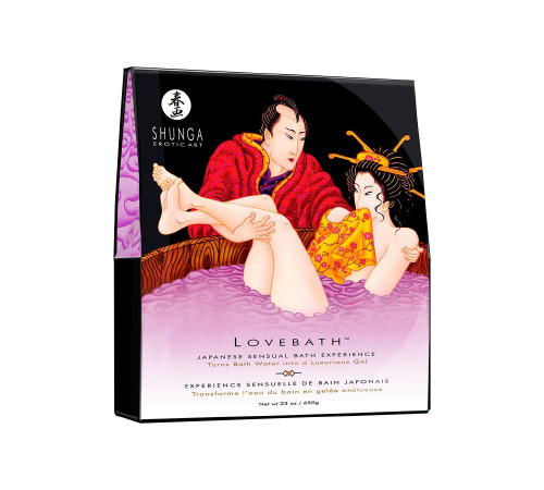 Гель для ванны Shunga LOVEBATH – Sensual Lotus 650 г, делает воду ароматным желе со SPA эффектом