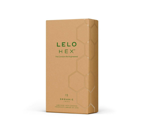 Презервативи LELO HEX Condoms Organic 12 Pack, тонкі та суперміцні