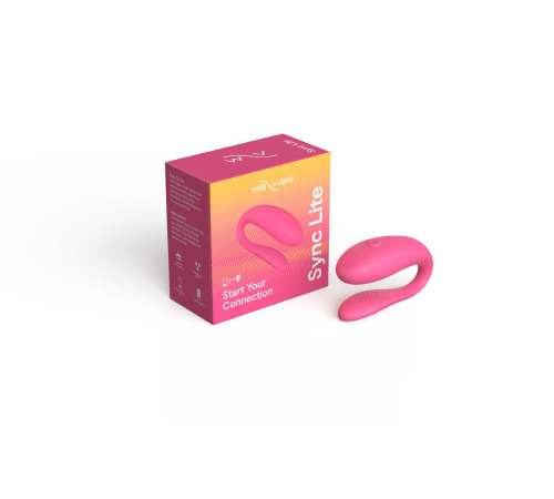 Смарт-вибратор для пар We-Vibe Sync Lite Pink, 10 виброрежимов, можно совмещать с проникающим сексом