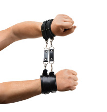 Наручники мужские Art of Sex - Handcuffs Dragons man из эко кожи, Черный